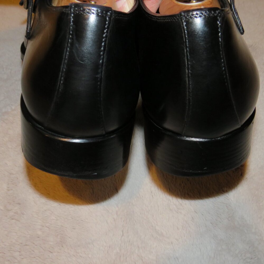Tom Ford Black Leather Medallion Single Monk Strap Loafers 10 T - Picture 10 of 14